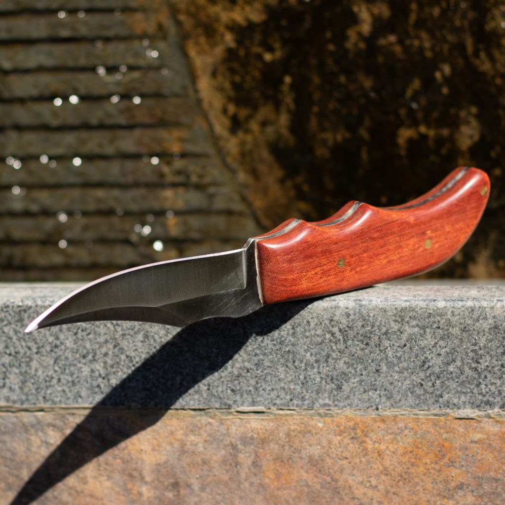 Explorer Outdoor Blade Knife Kit with red Bloodwood Knife Scales from William Wood-Write 