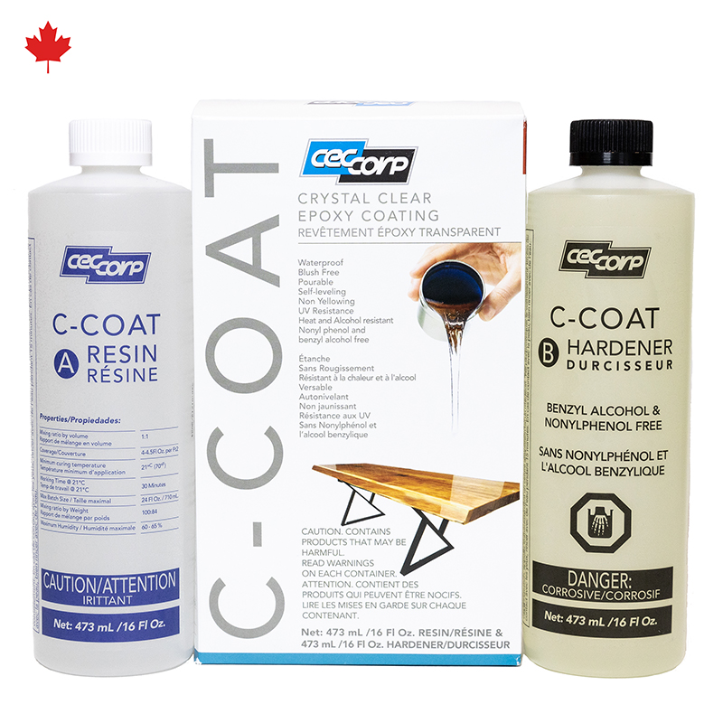 CEC-CORP C-Coat crystal clear two part epoxy coating finish from William Wood-Write Ltd.