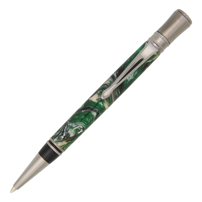 Black Titanium Executive ballpoint twist pen kit made with Night Goblin Lava Lamp pen blank from William Wood-Write Ltd.