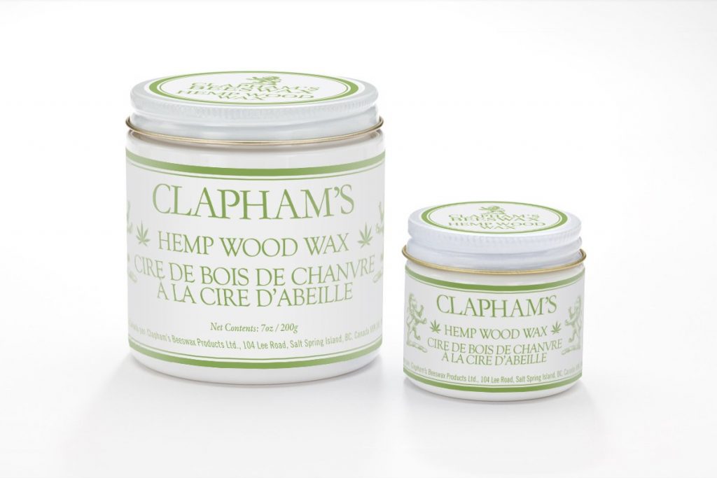Clapham's hemp wood wax food safe finish 