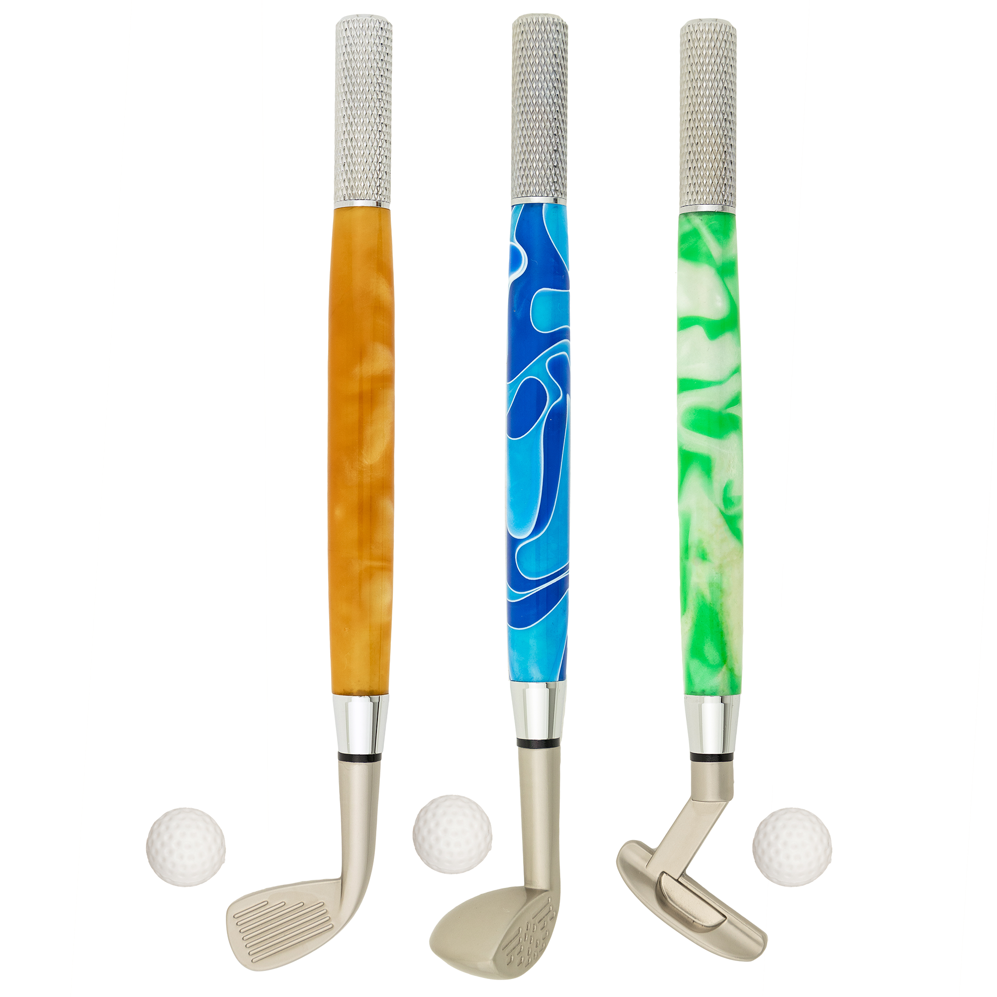 Desktop golf pen kits