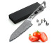 AUS-10 Japanese Damascus Santoku culinary blade Thunder-X Series - 5