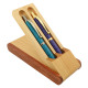 Two-tone wooden pen box - double