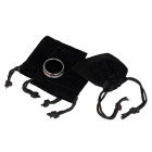 Black velveteen ring pouches 2" x 2-1/2" - three pack