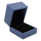 Brushed satin steel blue ring box