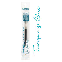 Pentel EnerGel liquid gel rollerball pen ink refill turquoise - one pack