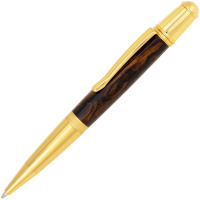 Aurora pen kit with finial twist - gold & satin gold