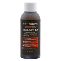 Starbond CA glue DARK BROWN medium-thick- 2 oz