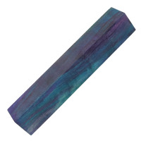 Stabilized double dyed Soft Maple pen blanks - blue & purple